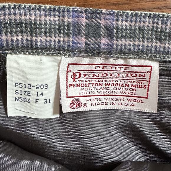 Pendleton Gray Plaid Pencil Skirt - Picture 4 of 4